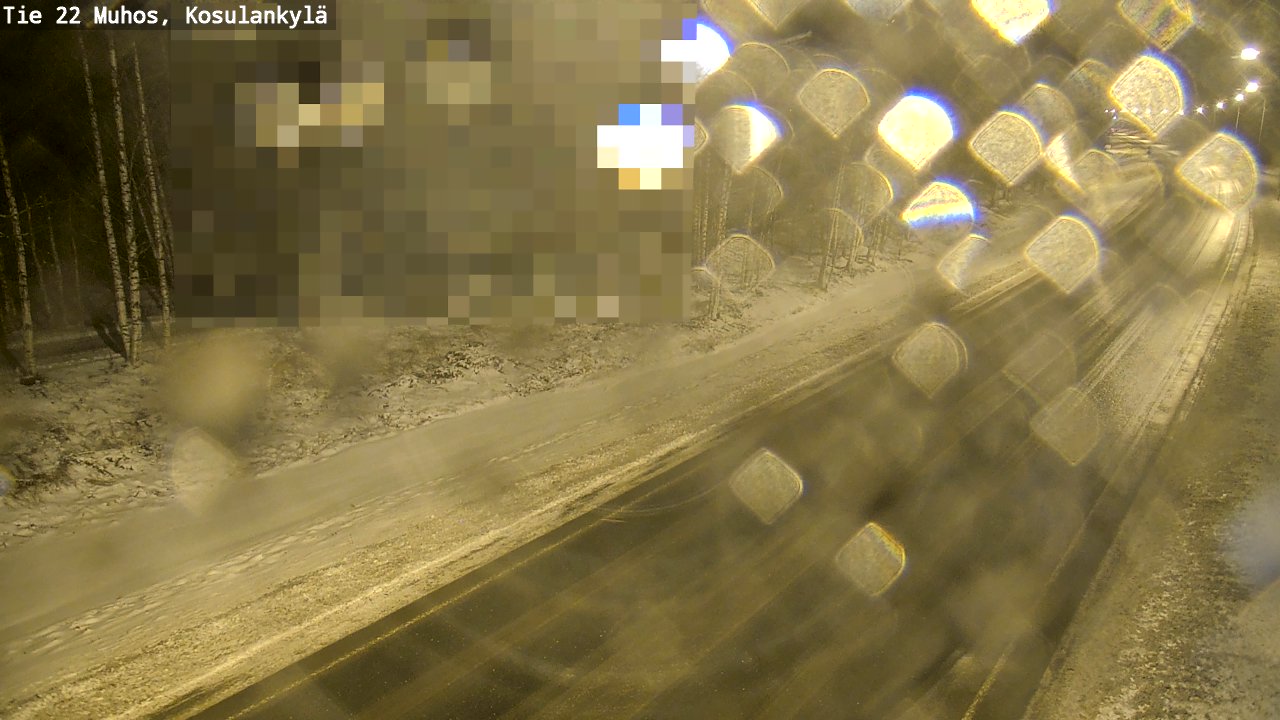 Weather Camera Image Väg 22 Muhos, Kosulankylä, Muhos, Pohjois-Pohjanmaa