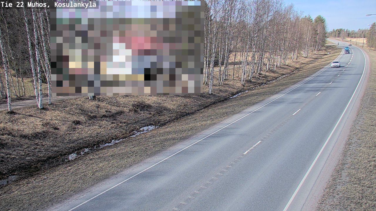 Weather Camera Image Road 22 Muhos, Kosulankylä, Muhos, Pohjois-Pohjanmaa