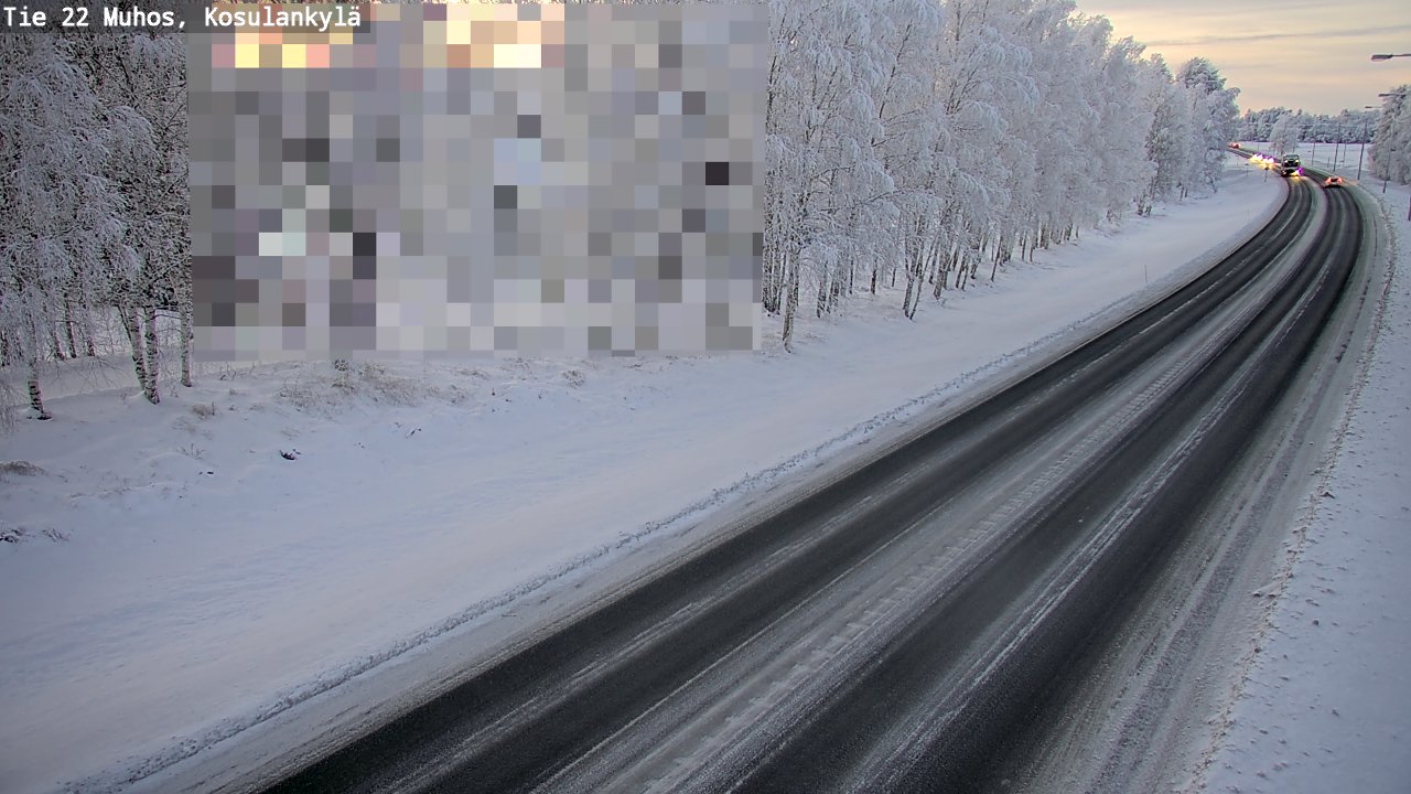 Weather Camera Image Road 22 Muhos, Kosulankylä, Muhos, Pohjois-Pohjanmaa
