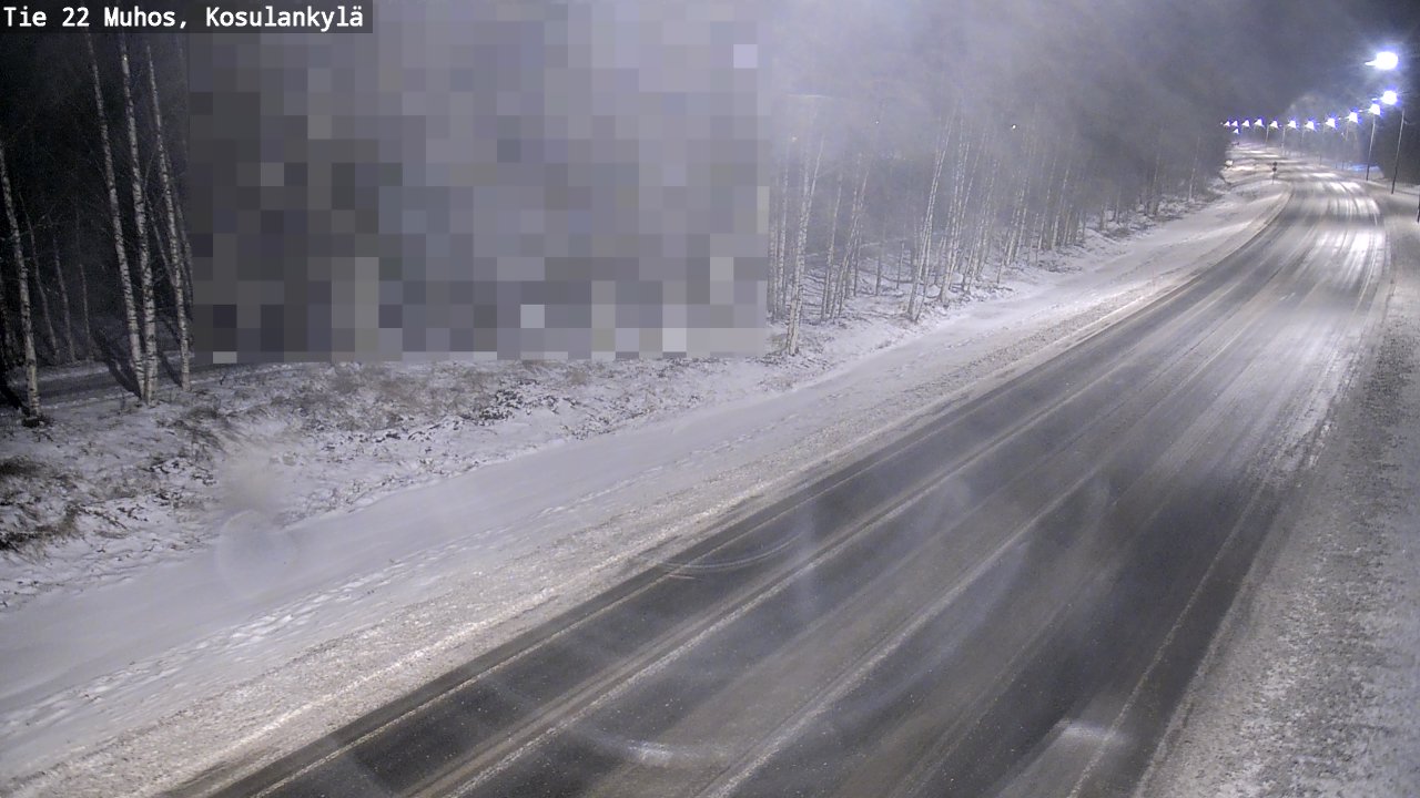 Weather Camera Image Väg 22 Muhos, Kosulankylä, Muhos, Pohjois-Pohjanmaa