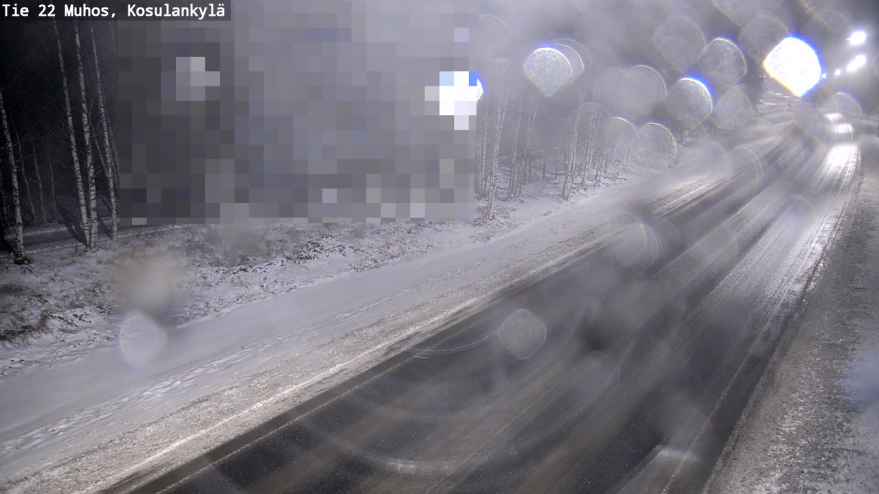 Weather Camera Image Väg 22 Muhos, Kosulankylä, Muhos, Pohjois-Pohjanmaa
