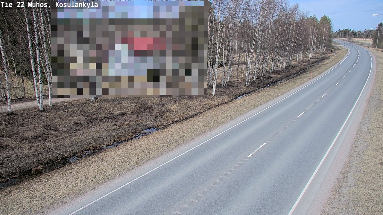 Weather Camera Image Road 22 Muhos, Kosulankylä, Muhos, Pohjois-Pohjanmaa