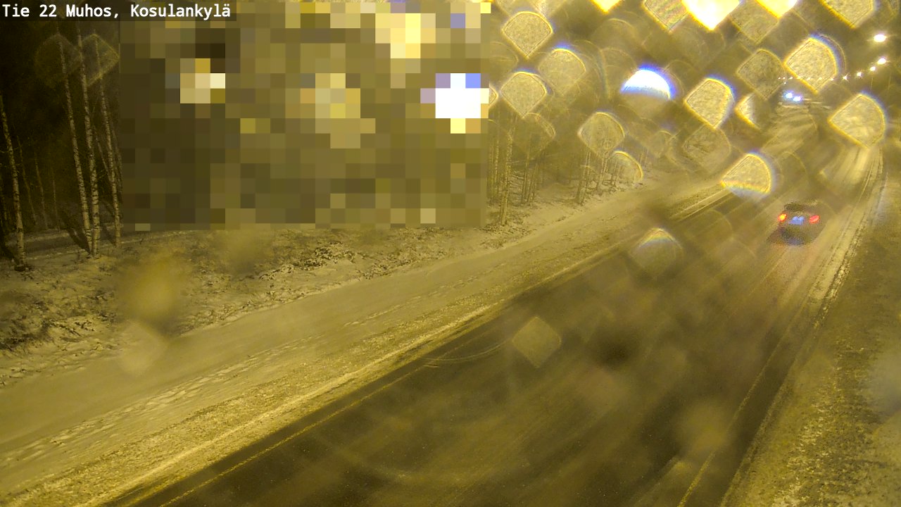 Weather Camera Image Väg 22 Muhos, Kosulankylä, Muhos, Pohjois-Pohjanmaa