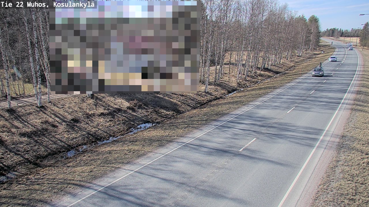 Weather Camera Image Road 22 Muhos, Kosulankylä, Muhos, Pohjois-Pohjanmaa