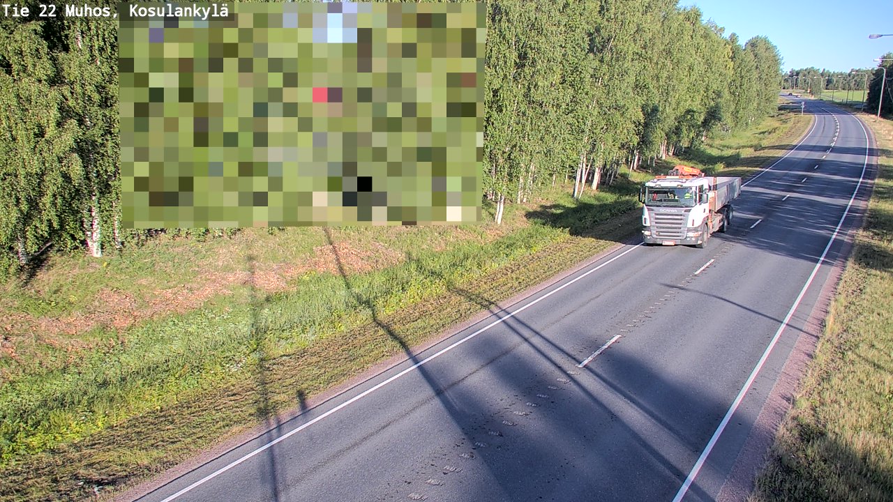 Weather Camera Image Road 22 Muhos, Kosulankylä, Muhos, Pohjois-Pohjanmaa