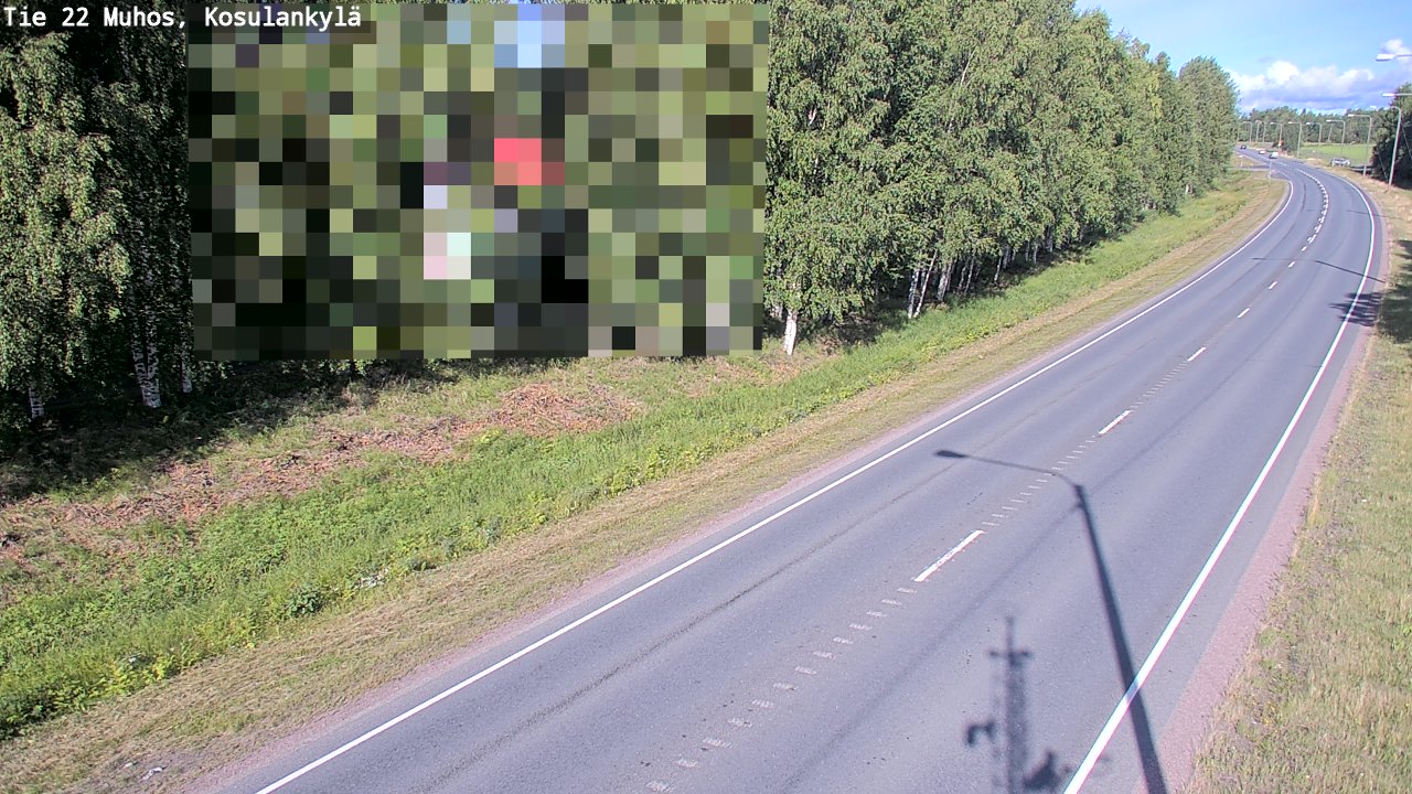 Weather Camera Image Väg 22 Muhos, Kosulankylä, Muhos, Pohjois-Pohjanmaa