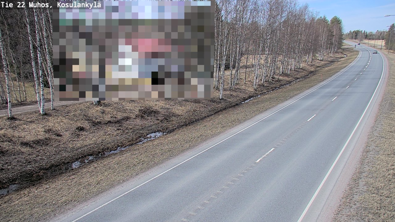 Weather Camera Image Road 22 Muhos, Kosulankylä, Muhos, Pohjois-Pohjanmaa