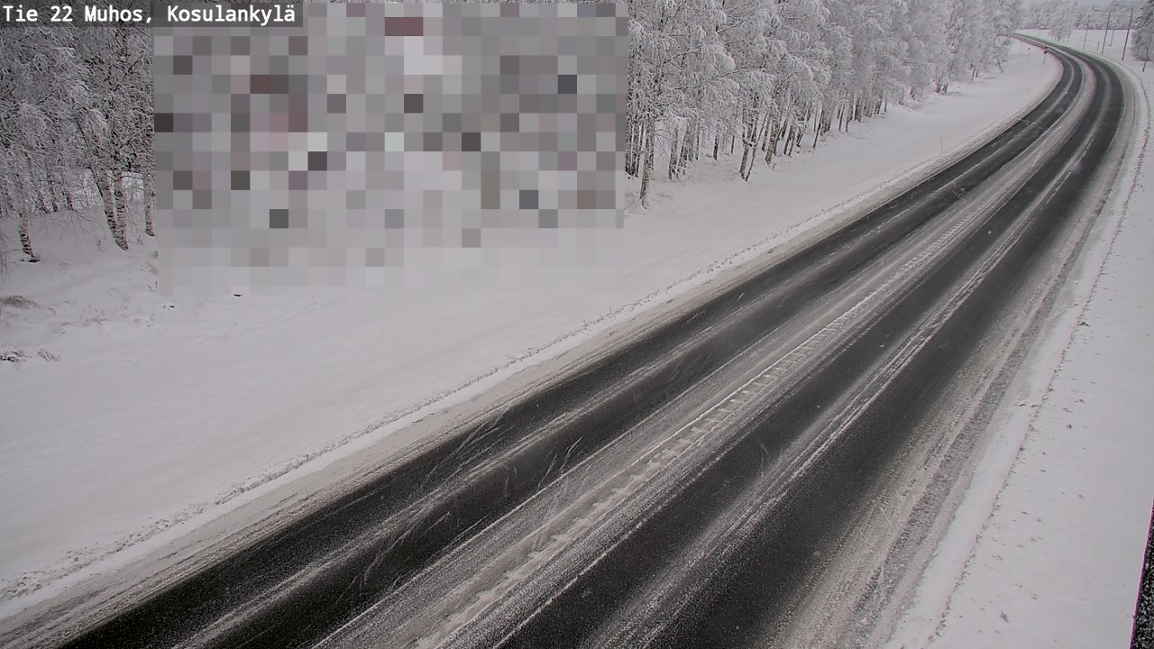 Weather Camera Image Väg 22 Muhos, Kosulankylä, Muhos, Pohjois-Pohjanmaa