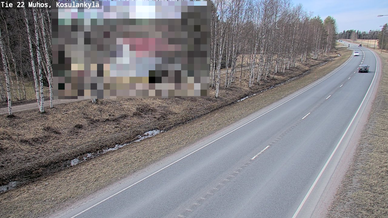 Weather Camera Image Road 22 Muhos, Kosulankylä, Muhos, Pohjois-Pohjanmaa