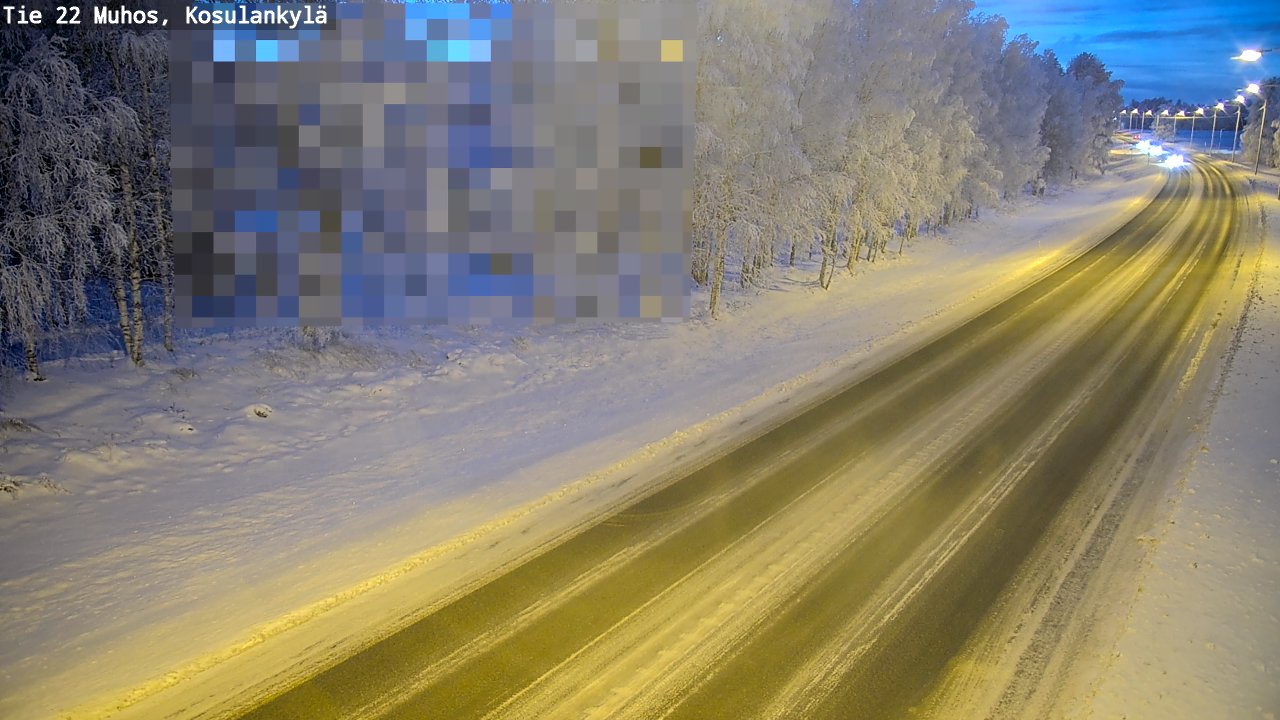 Weather Camera Image Road 22 Muhos, Kosulankylä, Muhos, Pohjois-Pohjanmaa