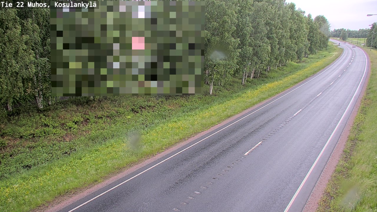 Weather Camera Image Road 22 Muhos, Kosulankylä, Muhos, Pohjois-Pohjanmaa