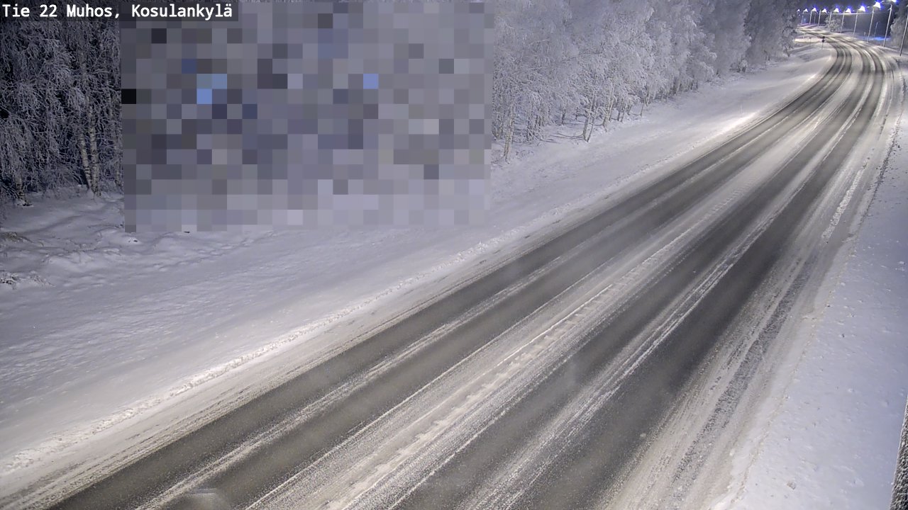 Weather Camera Image Väg 22 Muhos, Kosulankylä, Muhos, Pohjois-Pohjanmaa