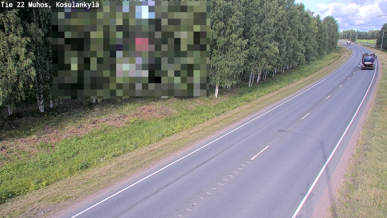 Weather Camera Image Väg 22 Muhos, Kosulankylä, Muhos, Pohjois-Pohjanmaa