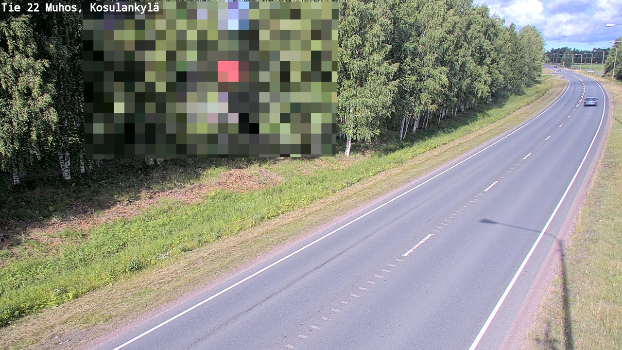 Weather Camera Image Väg 22 Muhos, Kosulankylä, Muhos, Pohjois-Pohjanmaa