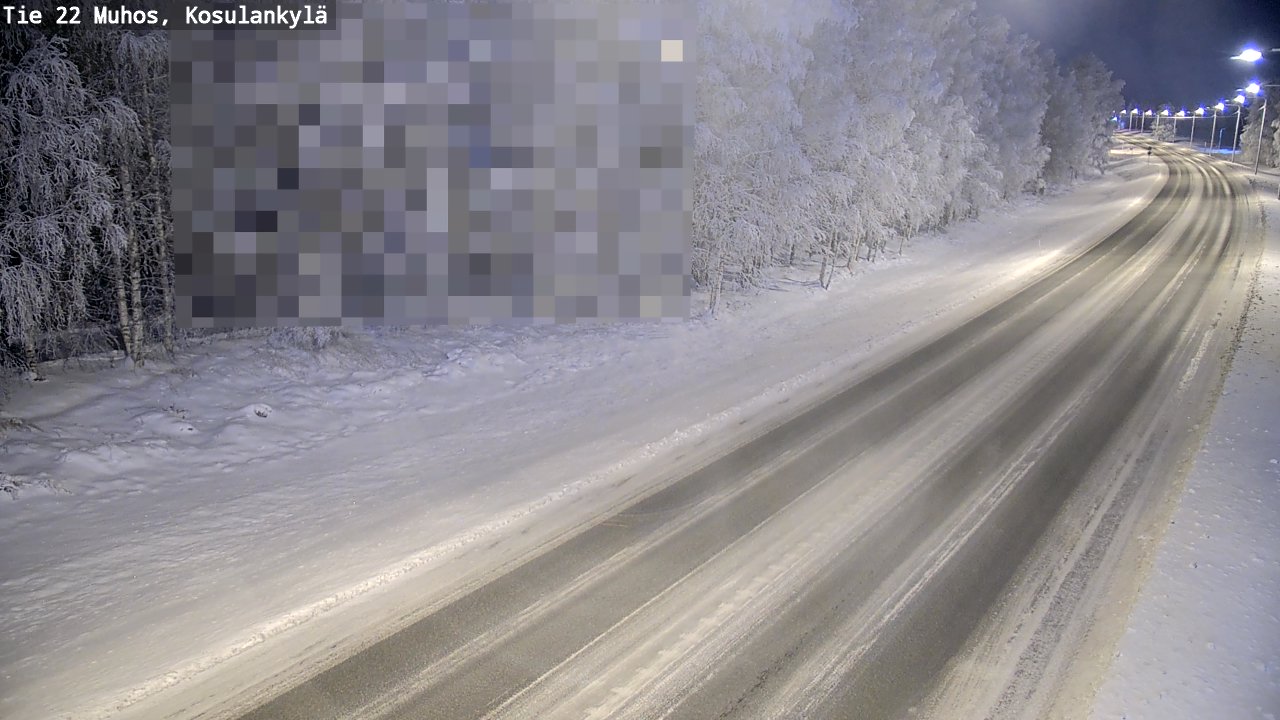 Weather Camera Image Road 22 Muhos, Kosulankylä, Muhos, Pohjois-Pohjanmaa