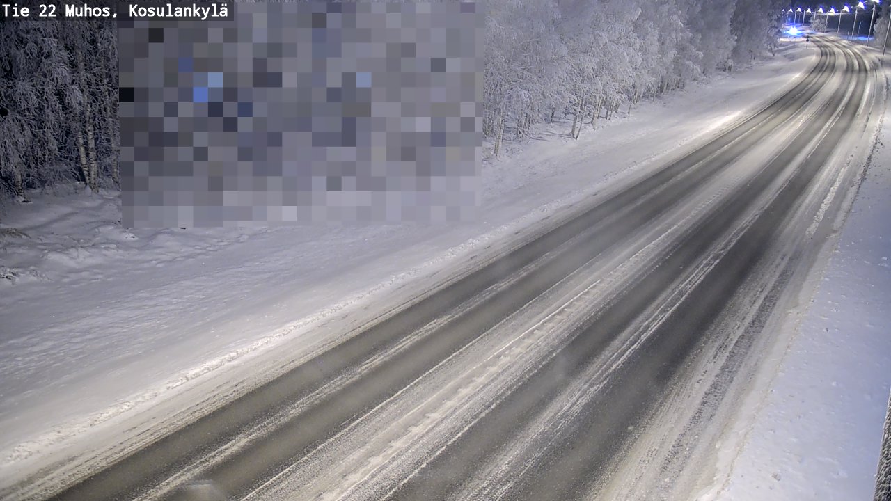Weather Camera Image Väg 22 Muhos, Kosulankylä, Muhos, Pohjois-Pohjanmaa
