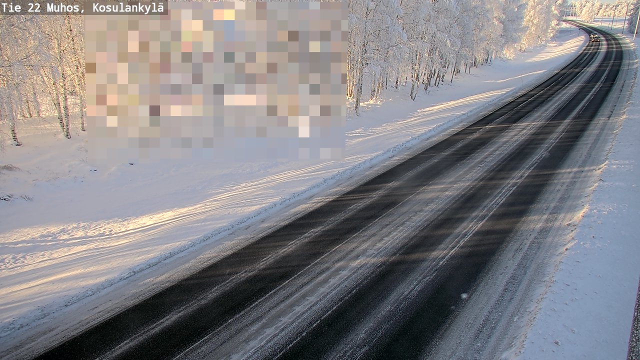 Weather Camera Image Road 22 Muhos, Kosulankylä, Muhos, Pohjois-Pohjanmaa