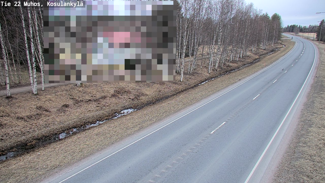 Weather Camera Image Road 22 Muhos, Kosulankylä, Muhos, Pohjois-Pohjanmaa