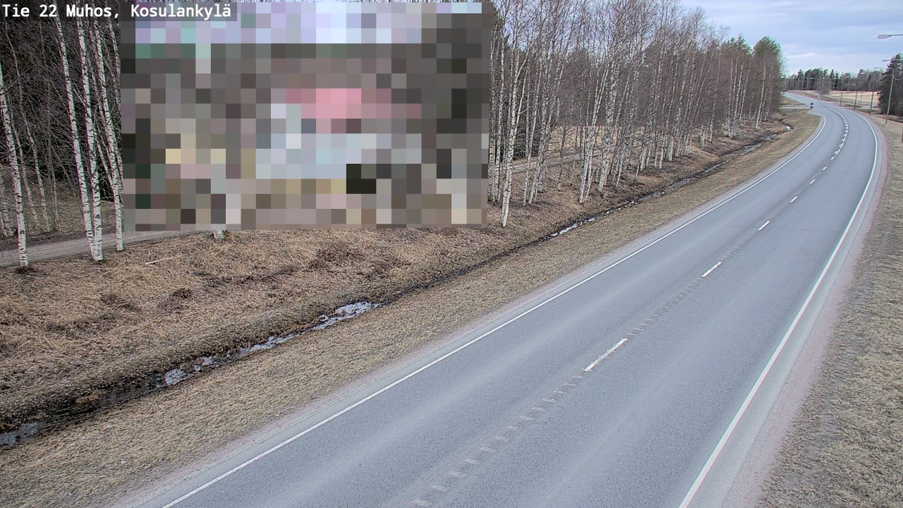 Weather Camera Image Road 22 Muhos, Kosulankylä, Muhos, Pohjois-Pohjanmaa