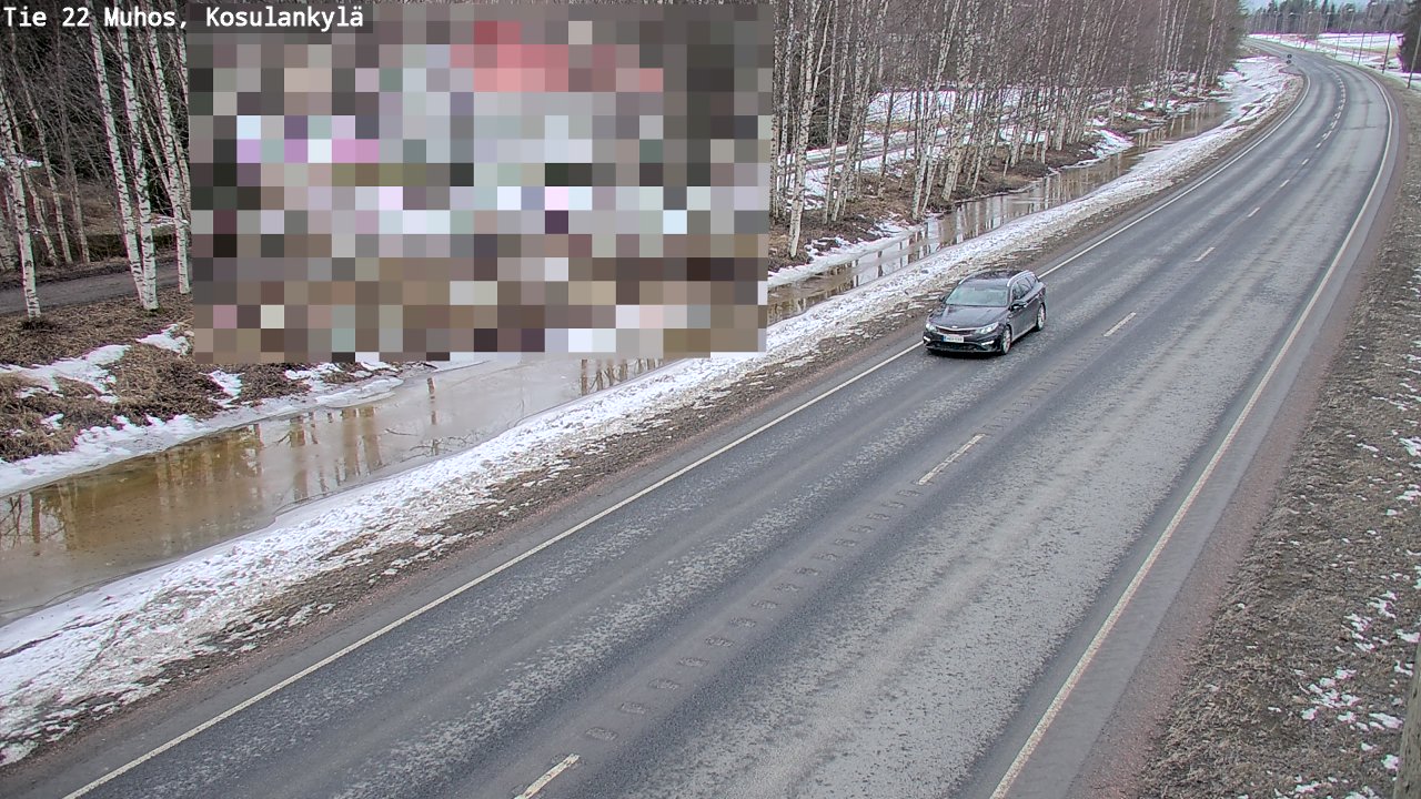 Weather Camera Image Road 22 Muhos, Kosulankylä, Muhos, Pohjois-Pohjanmaa