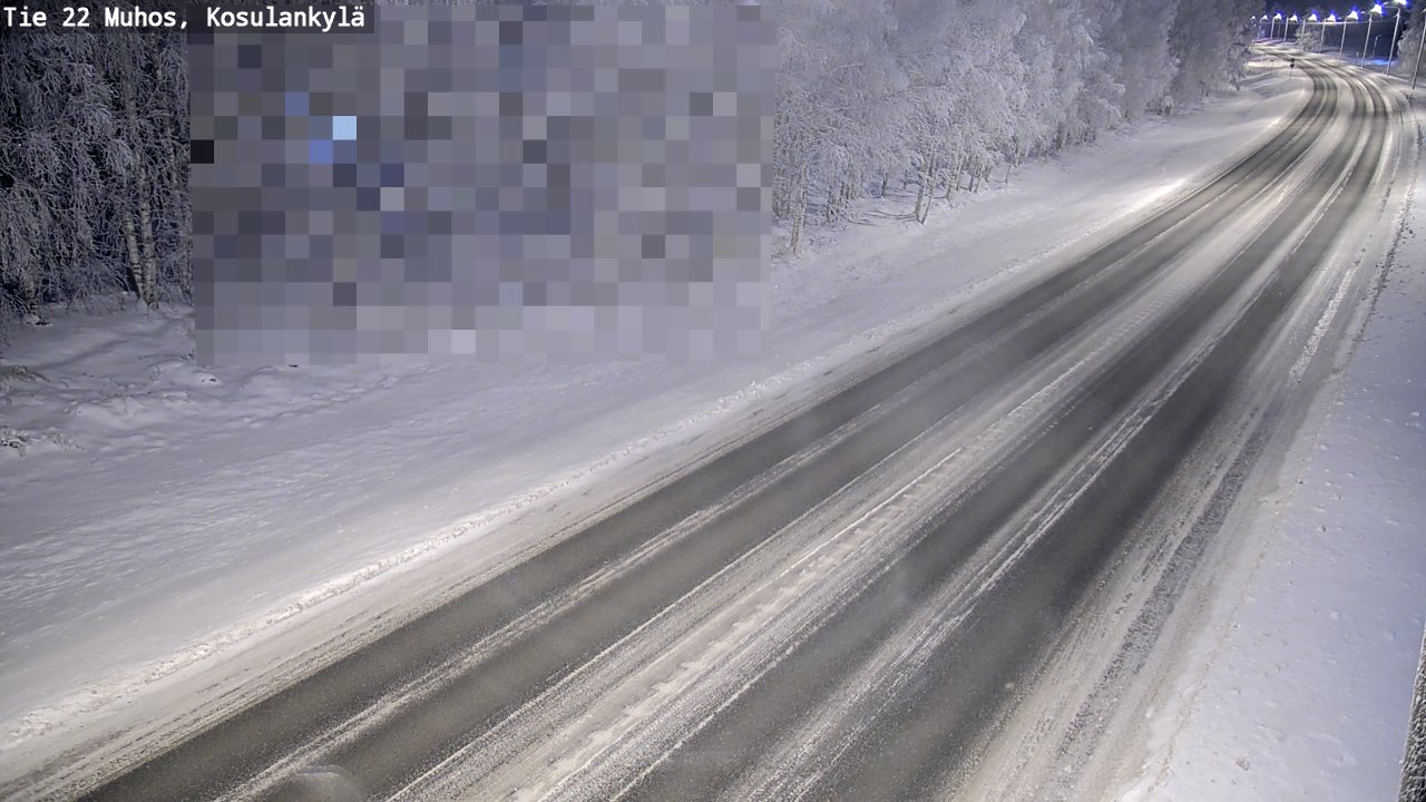 Weather Camera Image Väg 22 Muhos, Kosulankylä, Muhos, Pohjois-Pohjanmaa