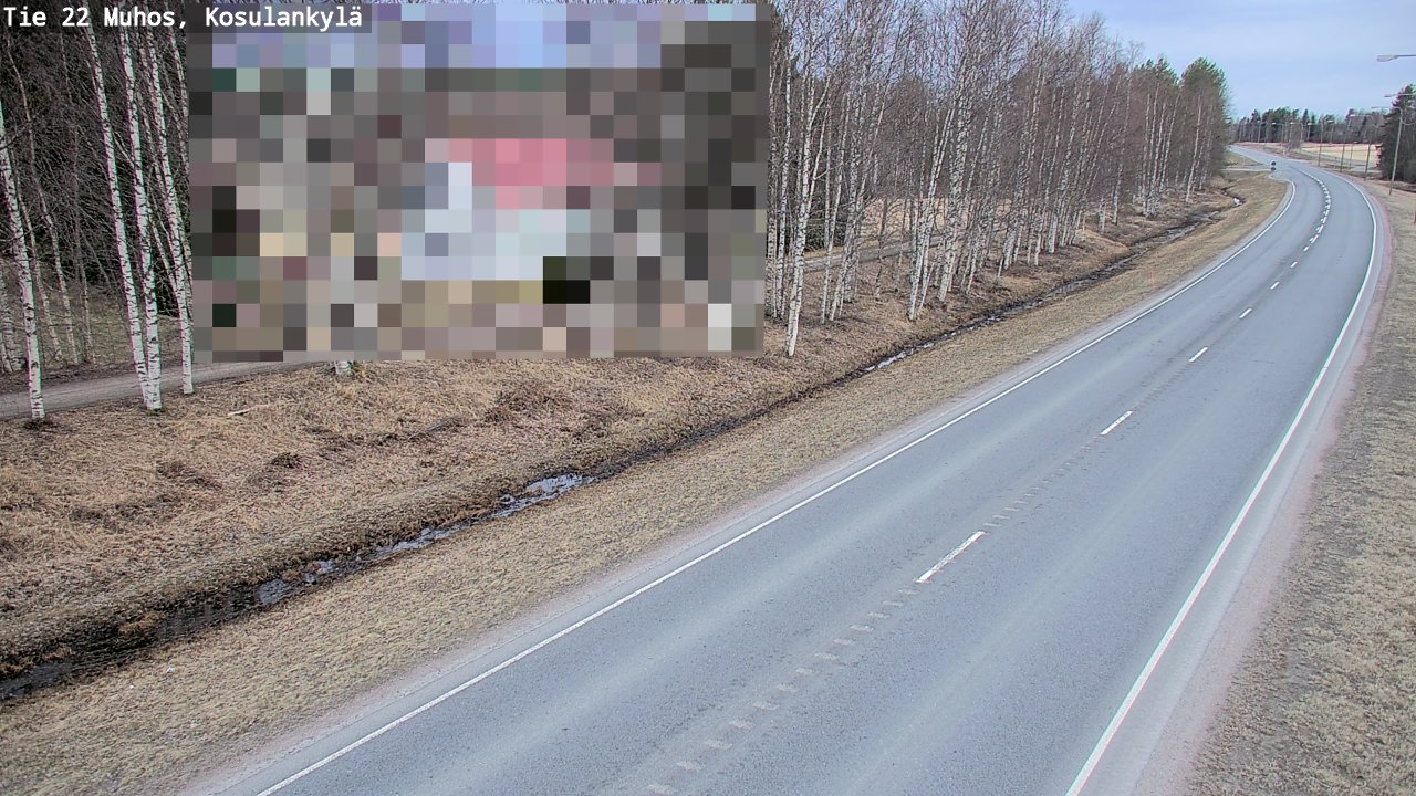 Weather Camera Image Road 22 Muhos, Kosulankylä, Muhos, Pohjois-Pohjanmaa