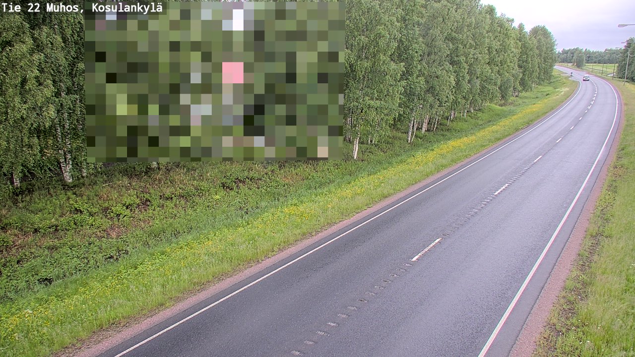 Weather Camera Image Väg 22 Muhos, Kosulankylä, Muhos, Pohjois-Pohjanmaa