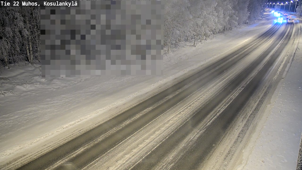 Weather Camera Image Väg 22 Muhos, Kosulankylä, Muhos, Pohjois-Pohjanmaa