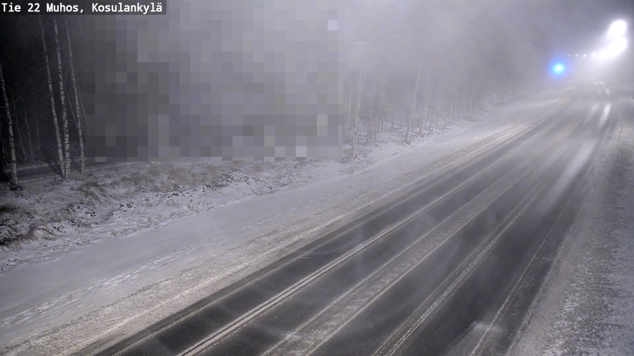 Weather Camera Image Väg 22 Muhos, Kosulankylä, Muhos, Pohjois-Pohjanmaa
