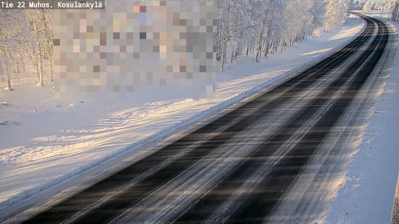 Weather Camera Image Road 22 Muhos, Kosulankylä, Muhos, Pohjois-Pohjanmaa