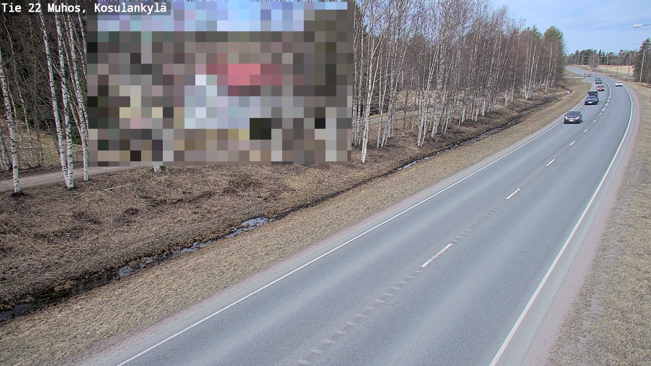 Weather Camera Image Road 22 Muhos, Kosulankylä, Muhos, Pohjois-Pohjanmaa