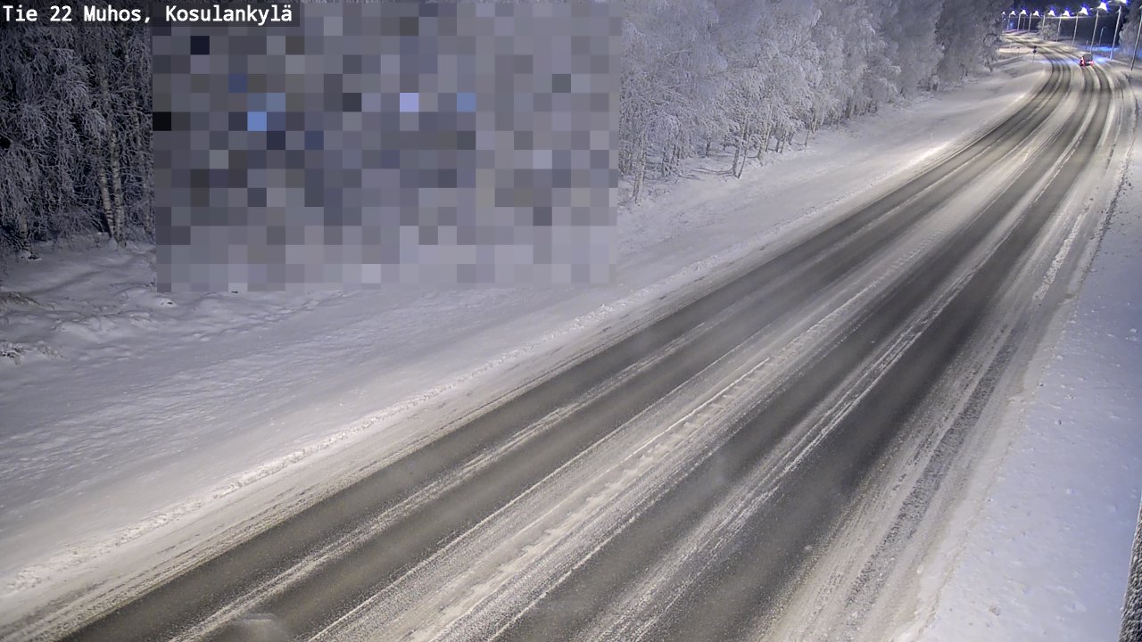 Weather Camera Image Väg 22 Muhos, Kosulankylä, Muhos, Pohjois-Pohjanmaa