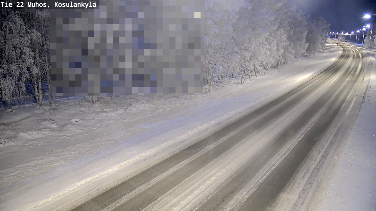 Weather Camera Image Road 22 Muhos, Kosulankylä, Muhos, Pohjois-Pohjanmaa