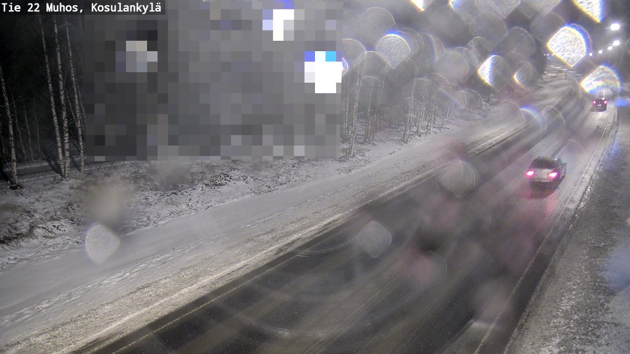 Weather Camera Image Väg 22 Muhos, Kosulankylä, Muhos, Pohjois-Pohjanmaa