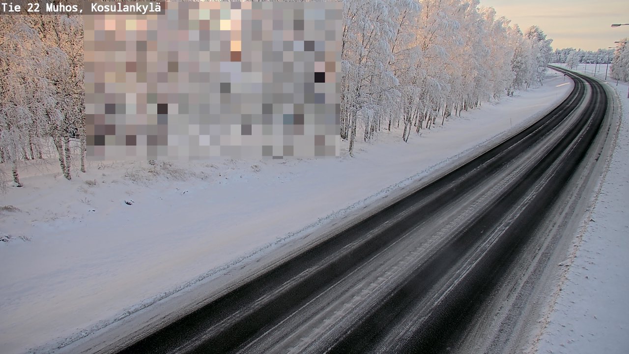 Weather Camera Image Road 22 Muhos, Kosulankylä, Muhos, Pohjois-Pohjanmaa