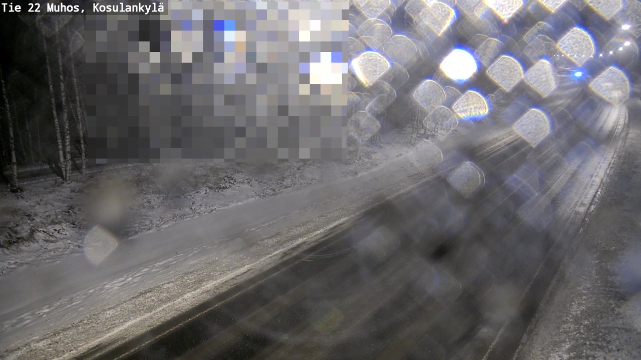 Weather Camera Image Väg 22 Muhos, Kosulankylä, Muhos, Pohjois-Pohjanmaa