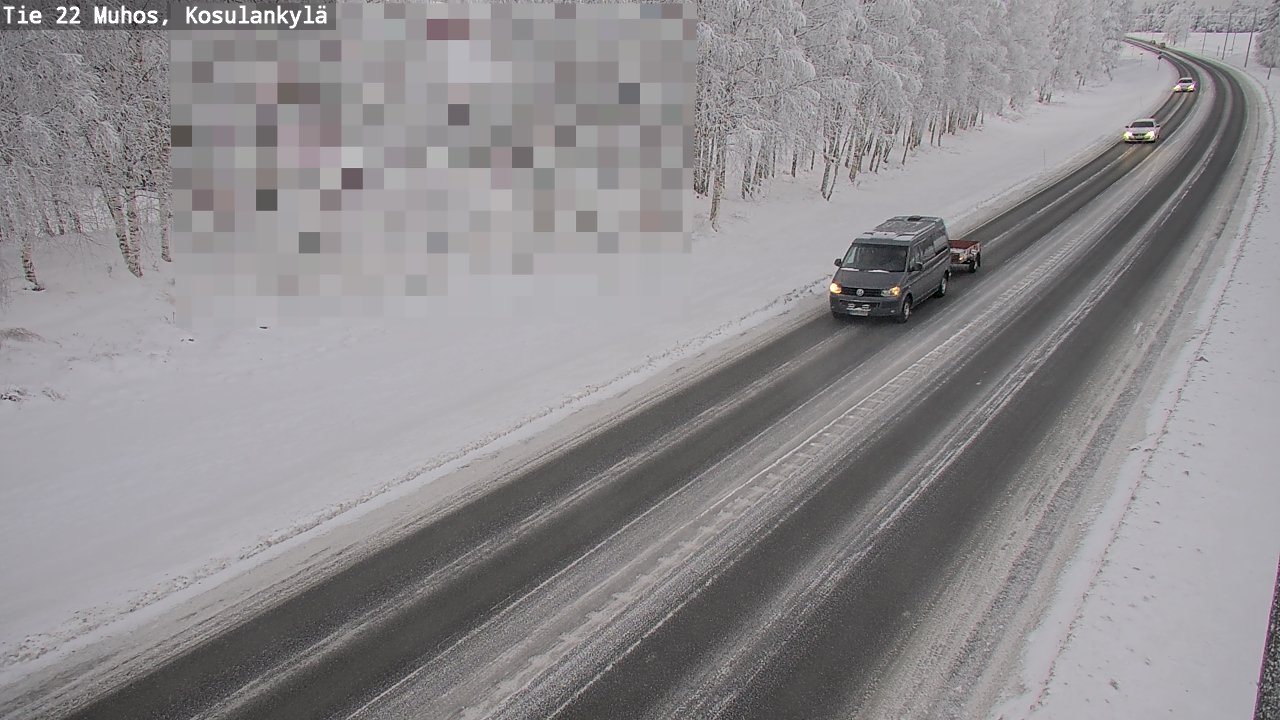 Weather Camera Image Väg 22 Muhos, Kosulankylä, Muhos, Pohjois-Pohjanmaa