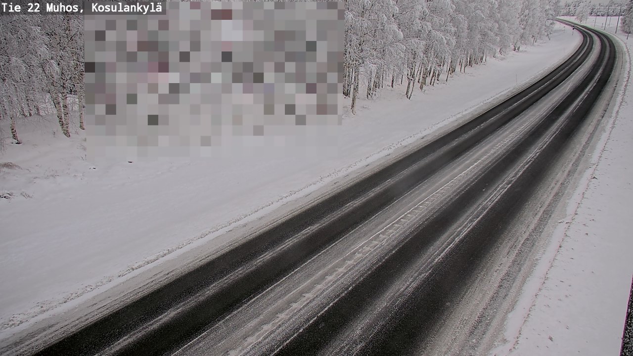 Weather Camera Image Väg 22 Muhos, Kosulankylä, Muhos, Pohjois-Pohjanmaa