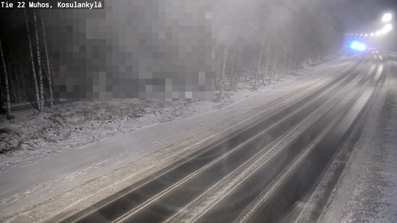 Weather Camera Image Väg 22 Muhos, Kosulankylä, Muhos, Pohjois-Pohjanmaa