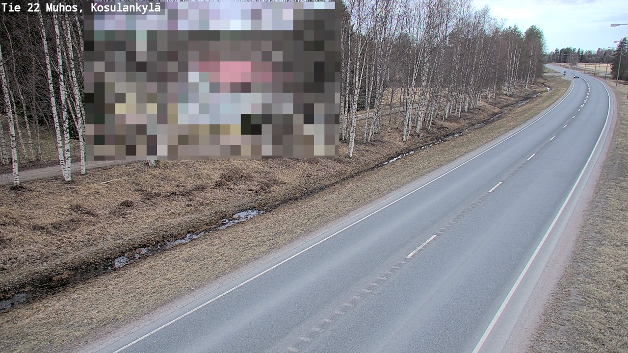 Weather Camera Image Road 22 Muhos, Kosulankylä, Muhos, Pohjois-Pohjanmaa