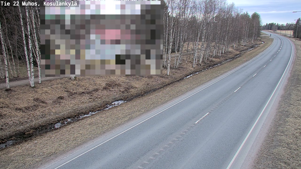 Weather Camera Image Road 22 Muhos, Kosulankylä, Muhos, Pohjois-Pohjanmaa