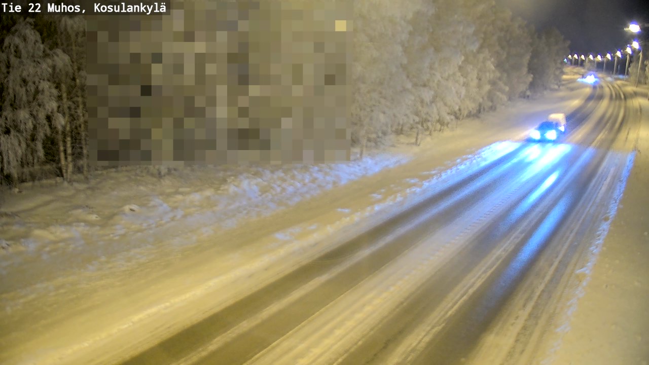Weather Camera Image Road 22 Muhos, Kosulankylä, Muhos, Pohjois-Pohjanmaa