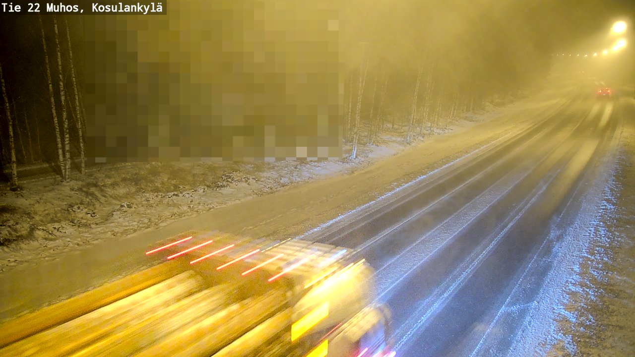 Weather Camera Image Väg 22 Muhos, Kosulankylä, Muhos, Pohjois-Pohjanmaa