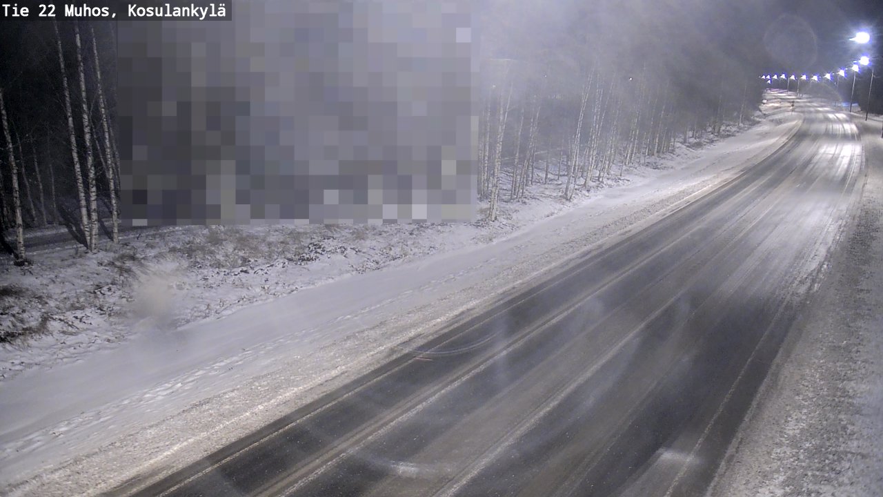 Weather Camera Image Väg 22 Muhos, Kosulankylä, Muhos, Pohjois-Pohjanmaa