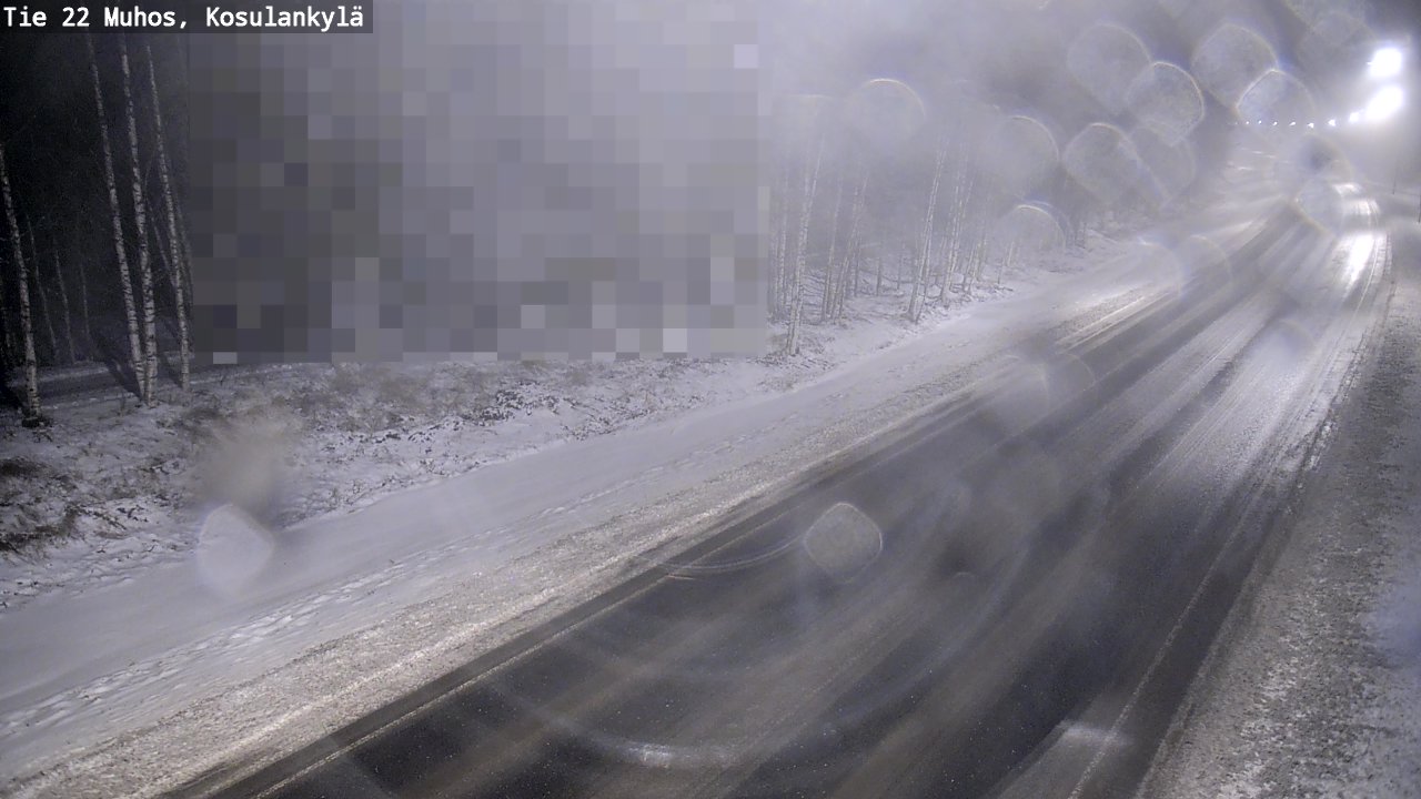 Weather Camera Image Väg 22 Muhos, Kosulankylä, Muhos, Pohjois-Pohjanmaa