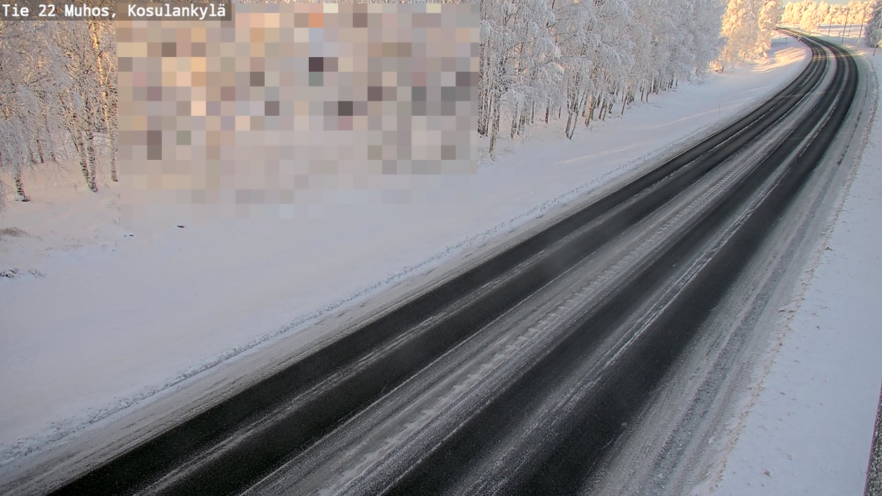 Weather Camera Image Road 22 Muhos, Kosulankylä, Muhos, Pohjois-Pohjanmaa