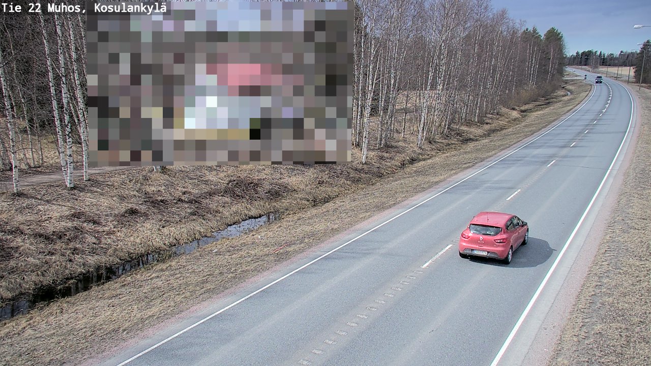 Weather Camera Image Road 22 Muhos, Kosulankylä, Muhos, Pohjois-Pohjanmaa