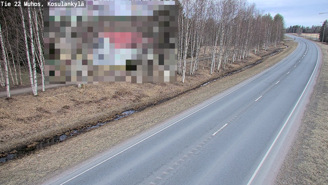Weather Camera Image Road 22 Muhos, Kosulankylä, Muhos, Pohjois-Pohjanmaa