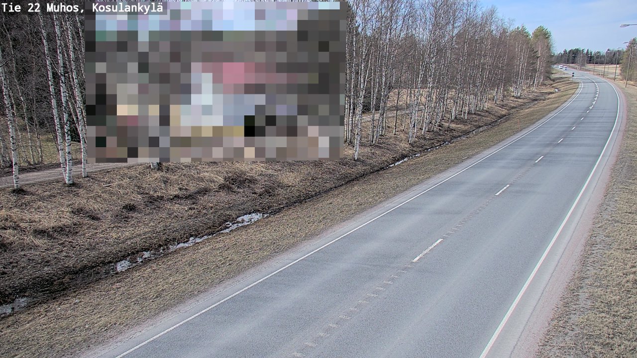 Weather Camera Image Road 22 Muhos, Kosulankylä, Muhos, Pohjois-Pohjanmaa