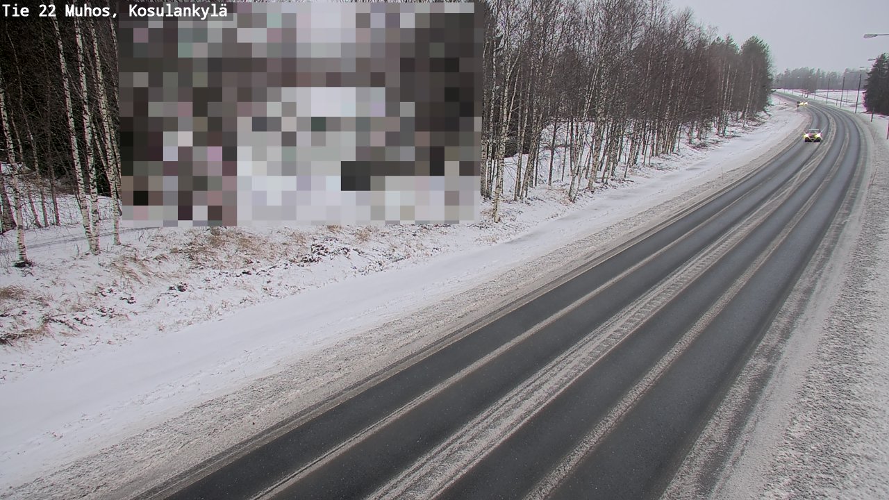 Weather Camera Image Väg 22 Muhos, Kosulankylä, Muhos, Pohjois-Pohjanmaa